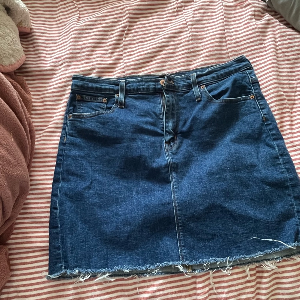 J. Crew Dark Blue Denim Mini Skirt